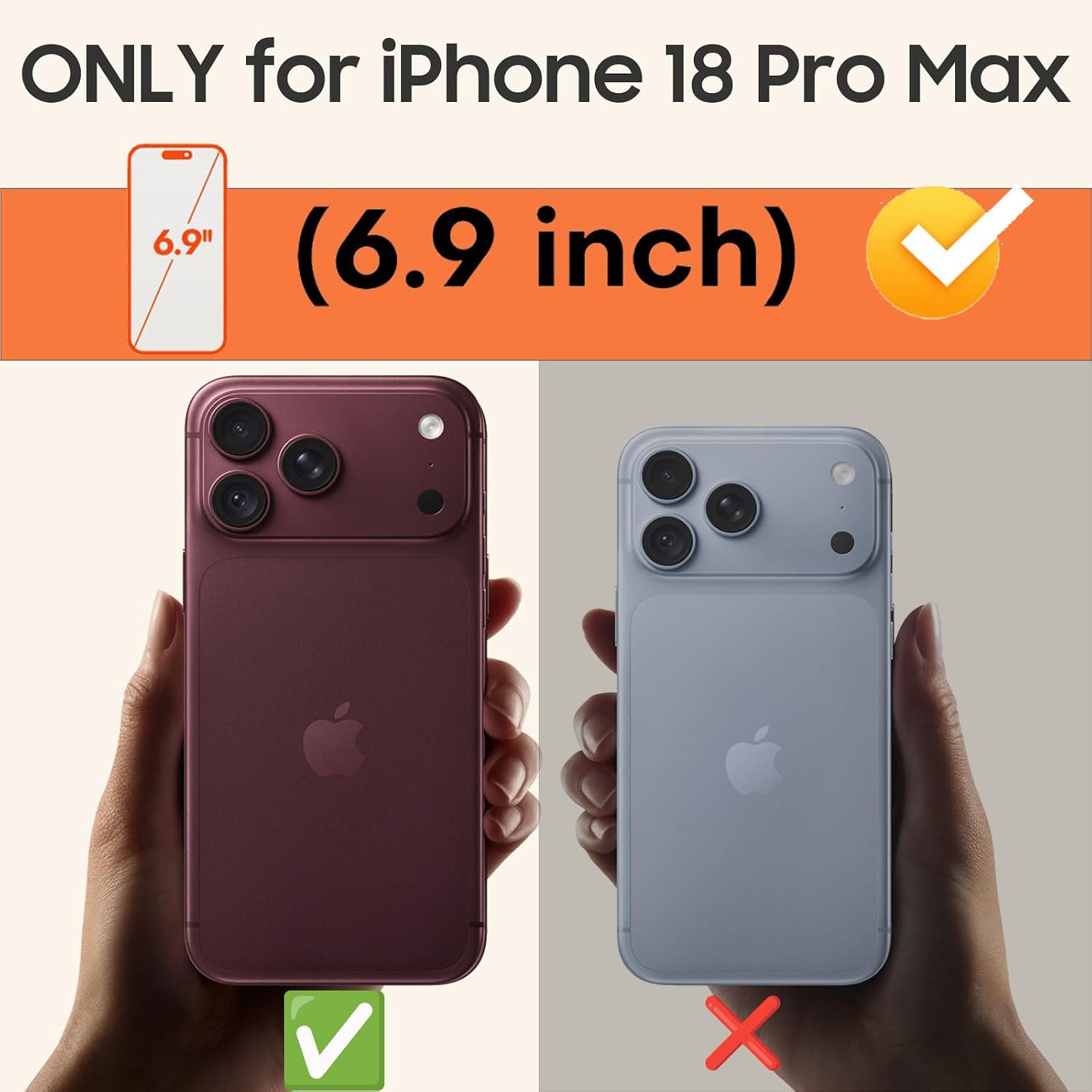 Thumbnail 6 de DEVISELOVE iPhone 18 Pro Max Case, Red Dual-Layer Magnetic Rugged Cover