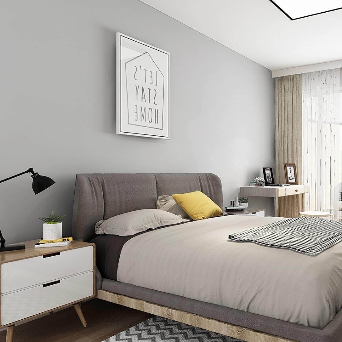 Thumbnail 2 de Papel Adhesivo Gris Claro Mate para Muebles Autoadhesivo 🏡