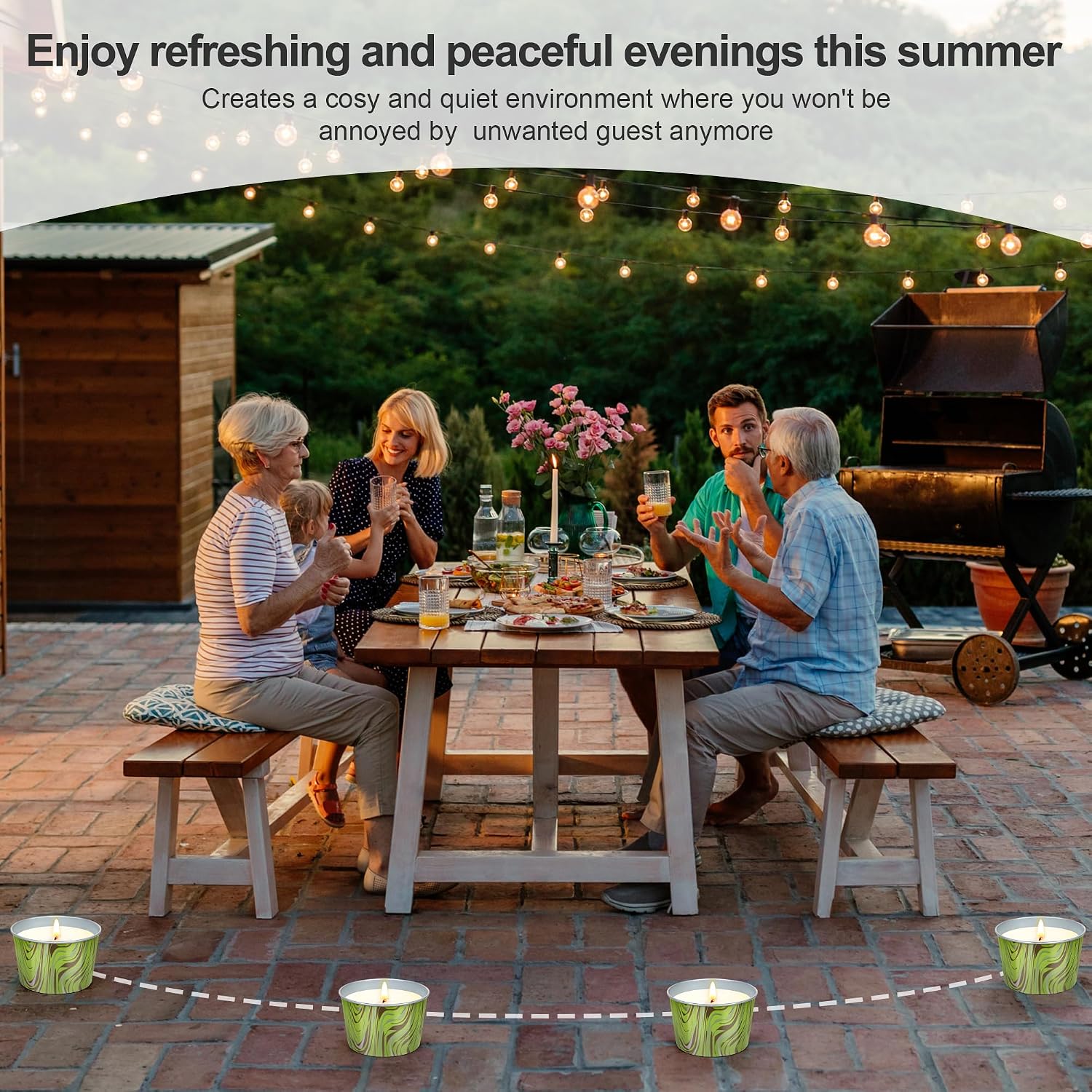 Thumbnail 3 de Citronella Candles Outdoor and Indoor 120 Hours – 4 Pack