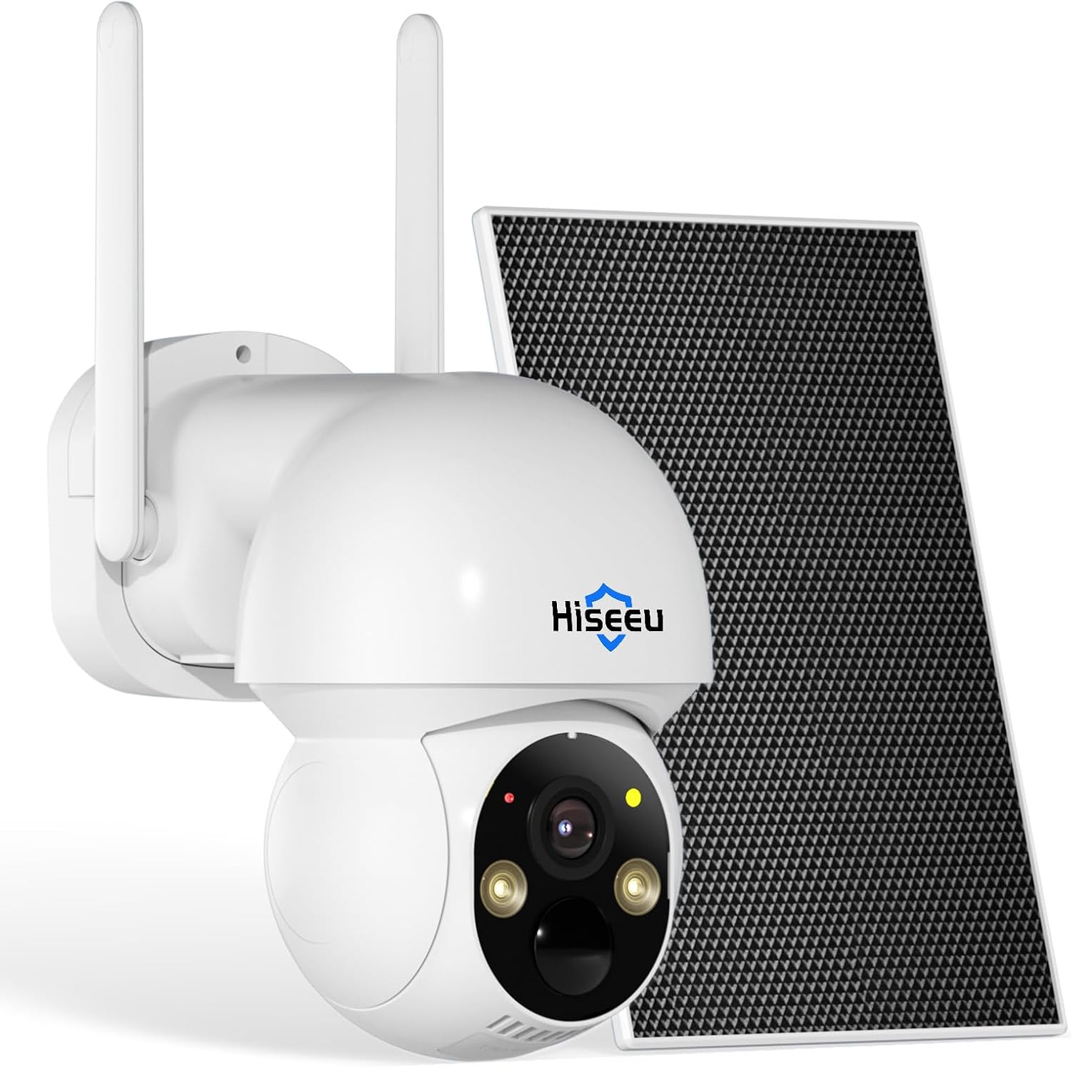 Thumbnail 6 de Hiseeu Solar Security Camera 2-Pack: 4MP Wireless Outdoor PTZ with Solar Power, 360° View, and Color Night Vision