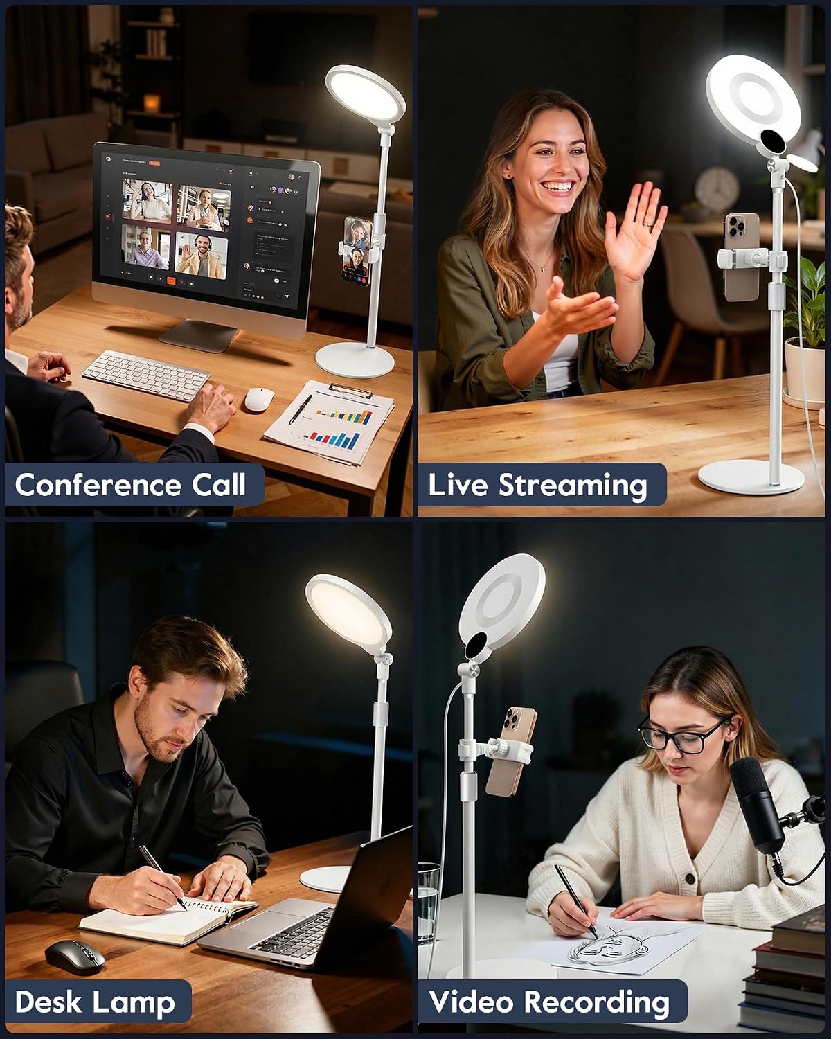 Thumbnail 5 de Yarrashop F626 7-Inch Desk Ring Light, 30 Modes, USB-Powered