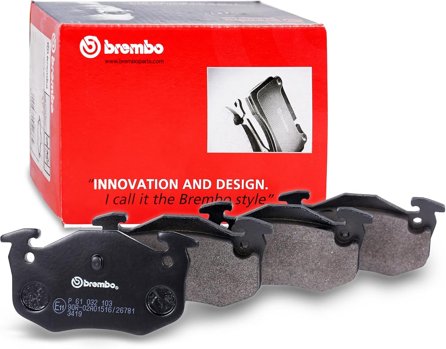 Brembo P61032 Plaquettes de Frein Avant / Arrière – Conformité ECE-R90 et Indicateur d’usure