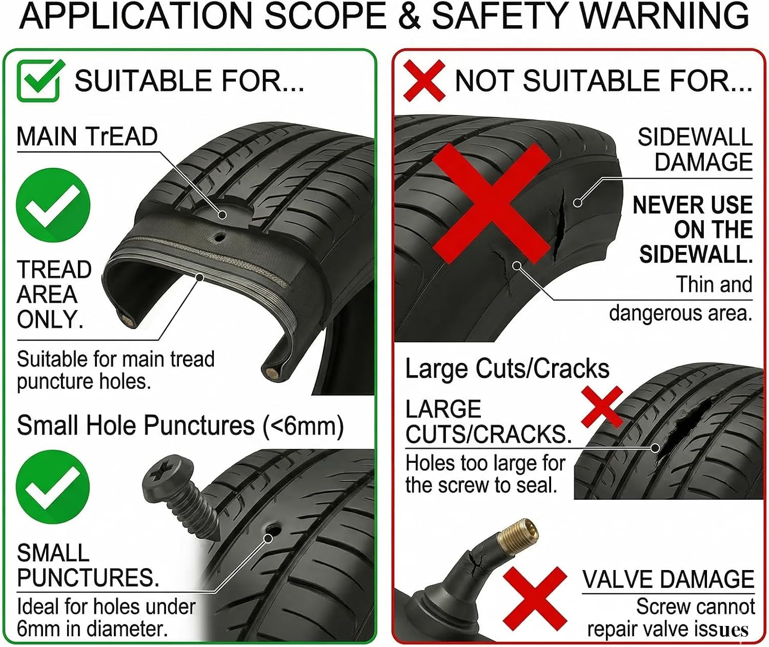 Detalle de Tubeless Tyre Repair Kit, 100 Pieces