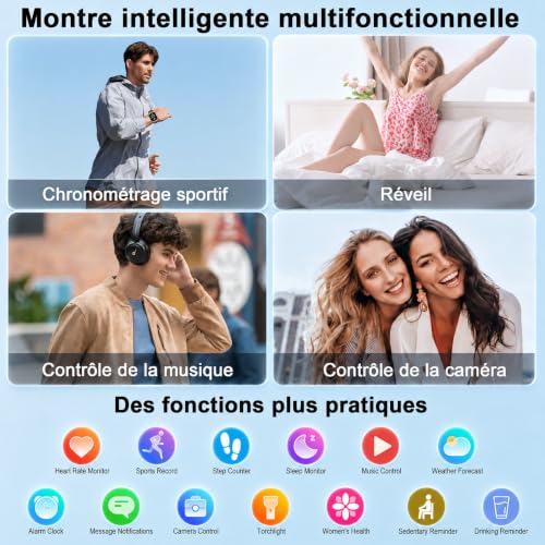 Thumbnail 6 de Jugeman Montre Connectée Homme Militaire – GPS intégré, écran 2,06" et autonomie polyvalente