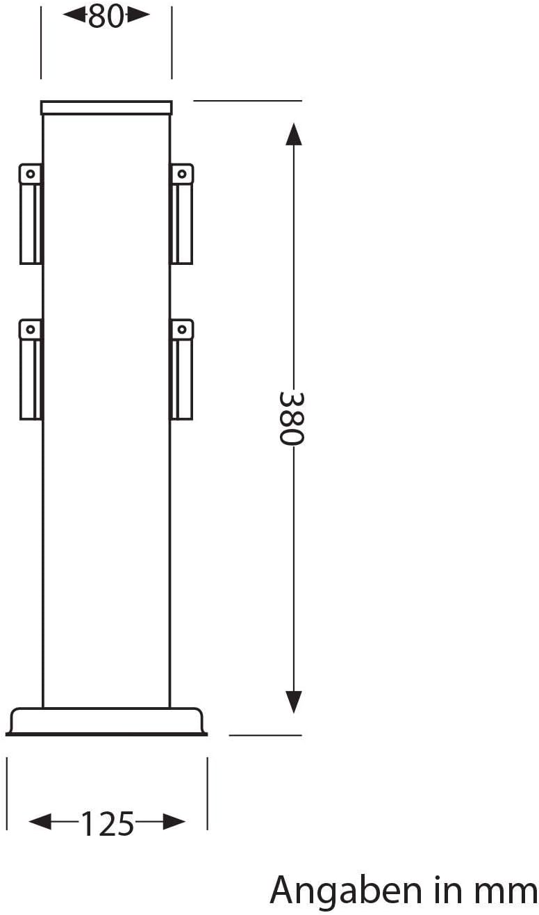 Thumbnail 6 de ledscom.de Garten-Steckdosensäule Polly 4-fach, 40 cm