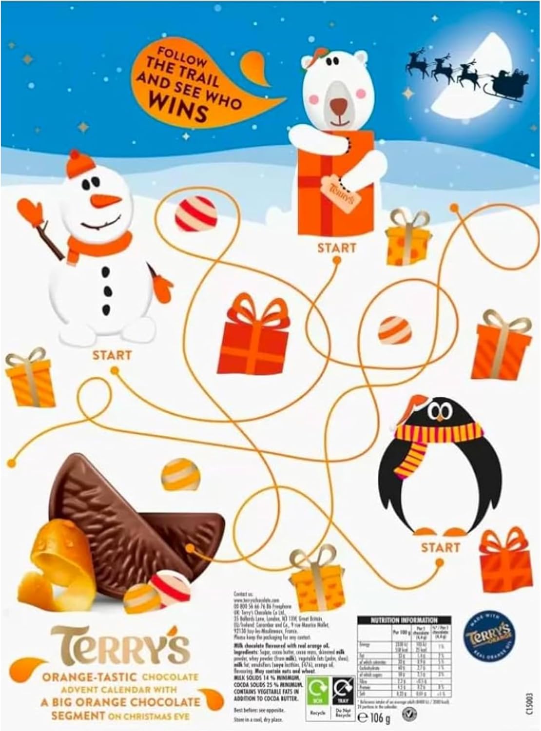 Detalle 2 de Terry's Festive Terry Orange Advent Calendar 106g
