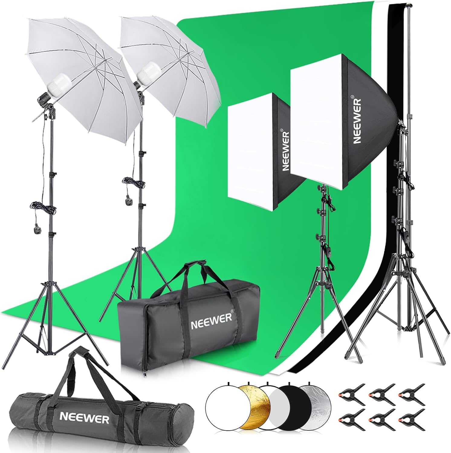 Detalle de NEEWER Photography Lighting Kit 8.5x10ft 🎥