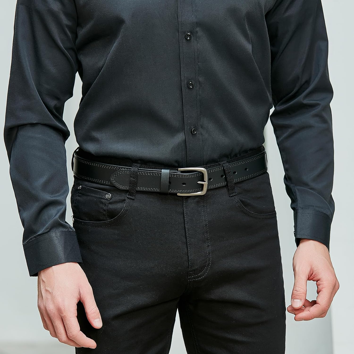 Thumbnail 4 de Vatan genuine leather jeans belt 1.4 inch