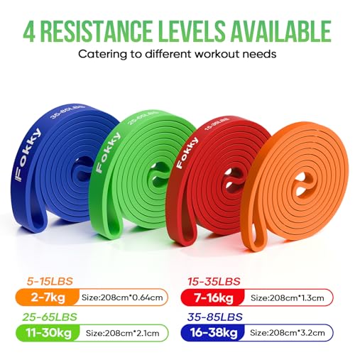 Detalle de Fokky Bande Elastique Musculation avec Ancrage de Porte – 4 Niveaux