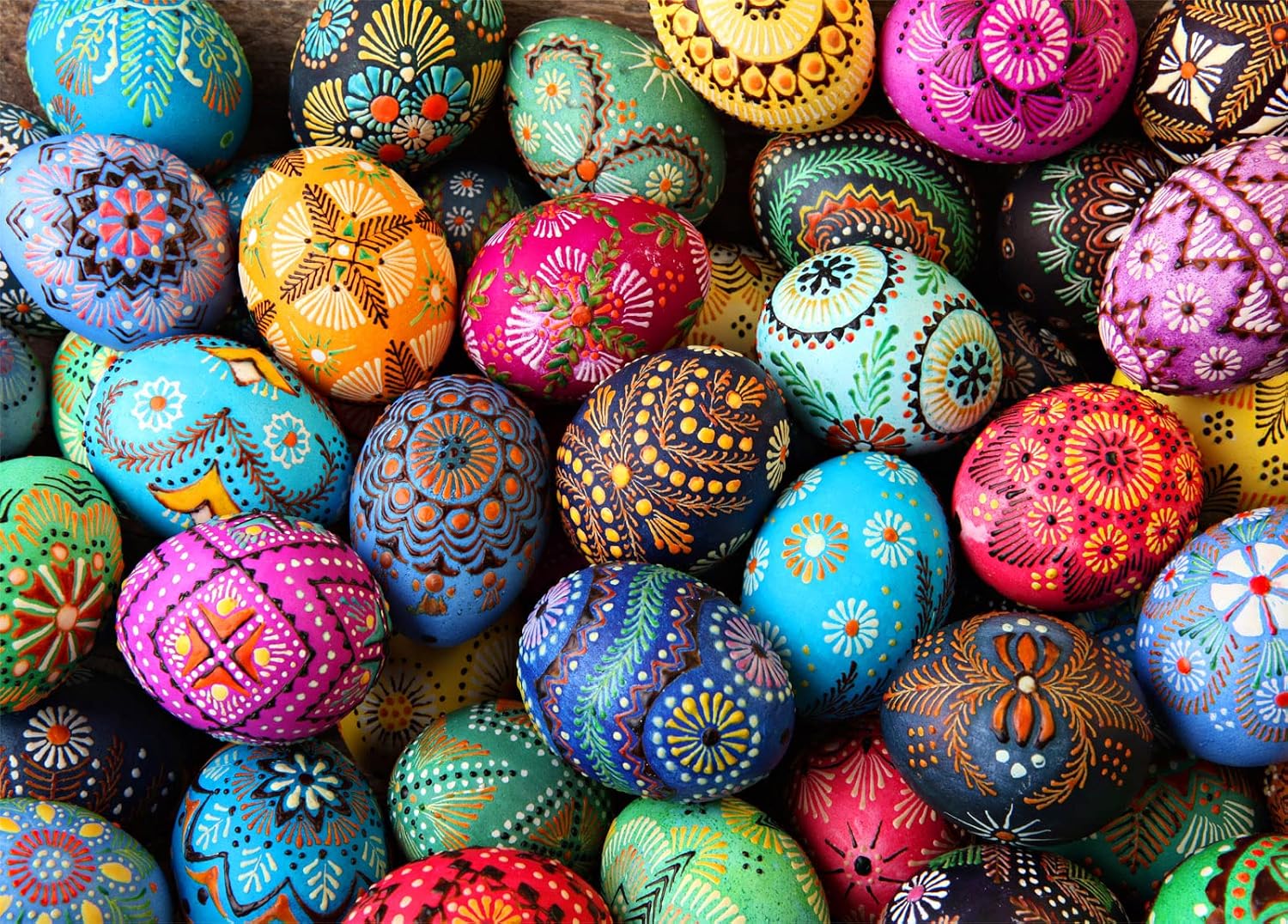 Detalle de HUADADA 1000-Piece Jigsaw Puzzle for Adults (Spring Easter Egg Theme), 70cm x 50cm