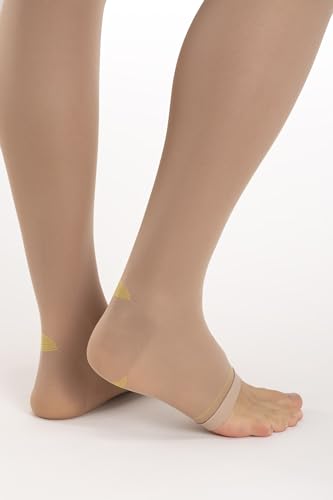 Detalle de Relaxsan Antitrombo M0370A: Calze autoreggenti 18-23 mmHg, punto aperto, unisex (L, beige) per degenza