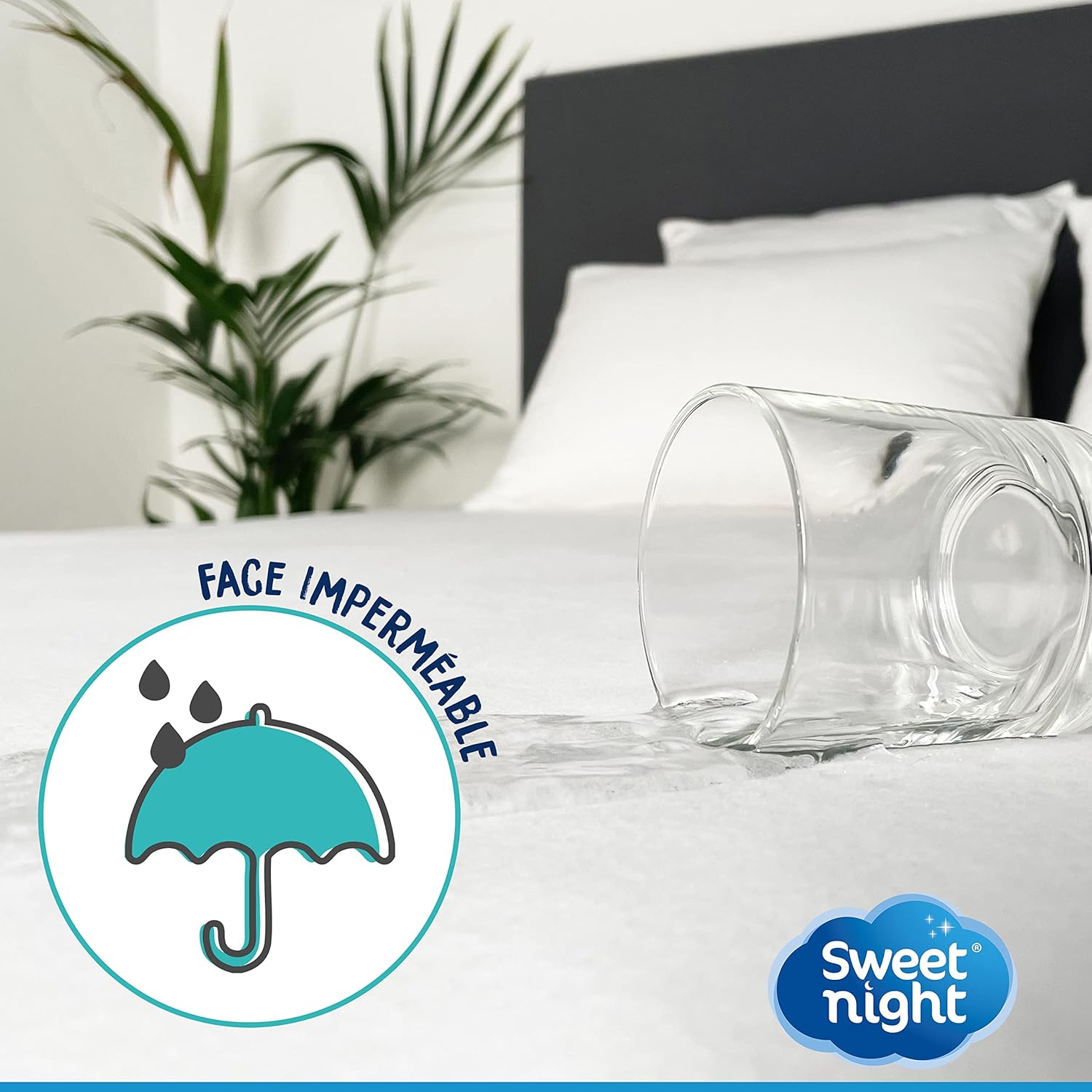 Thumbnail 1 de SWEET NIGHT Protège-Matelas 140x190 cm