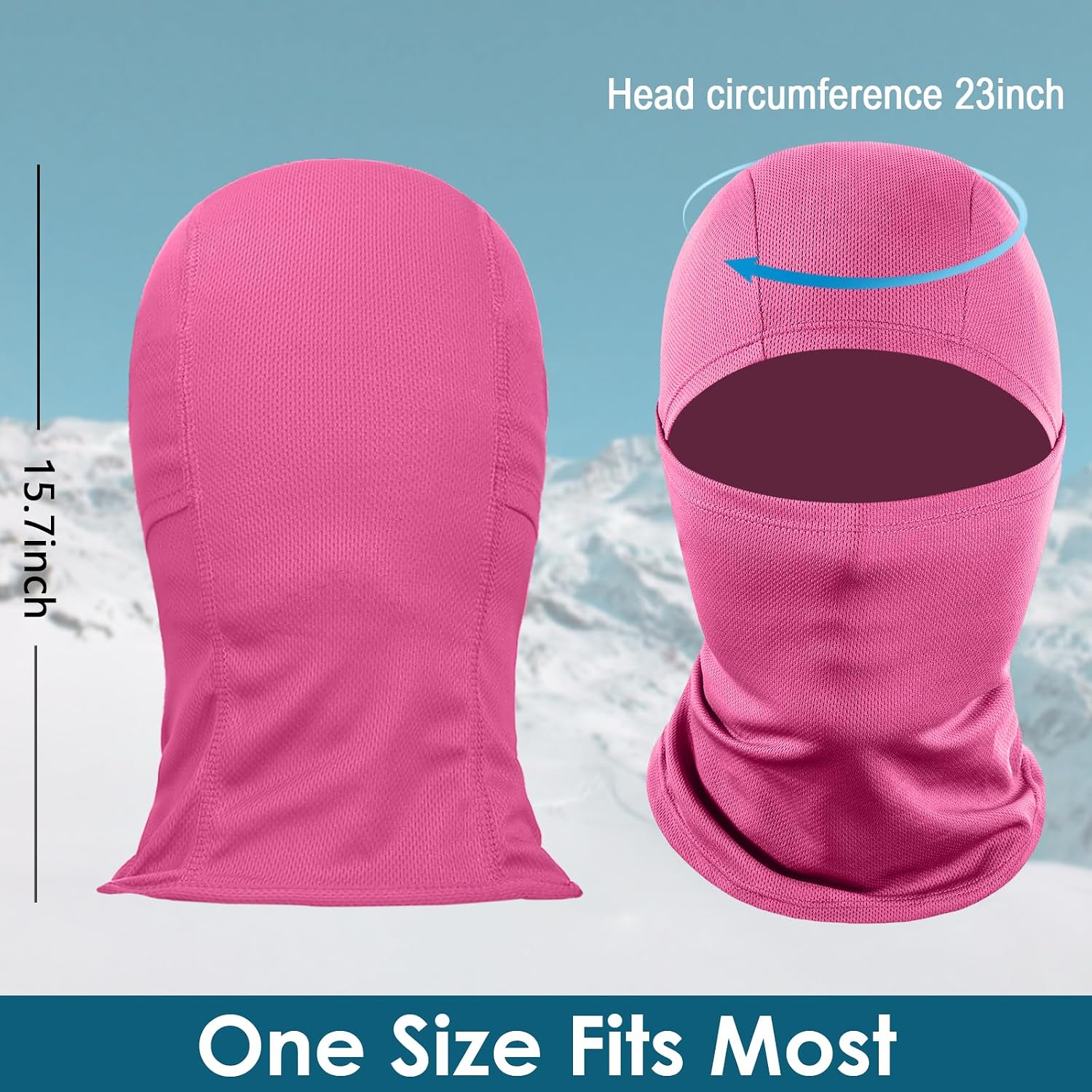 Detalle de Achiou Ski Mask Balaclava for Men and Women, Breathable All-Season Face Mask