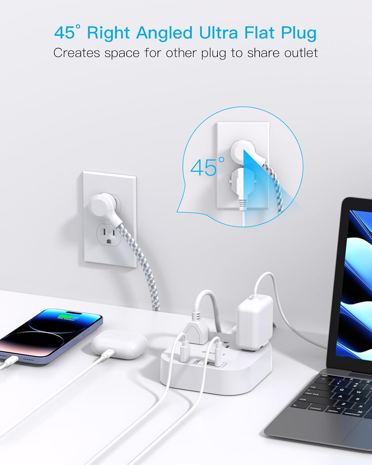 Thumbnail 5 de One Beat Power Strip 22.5W USB-C Charging Station 🔌