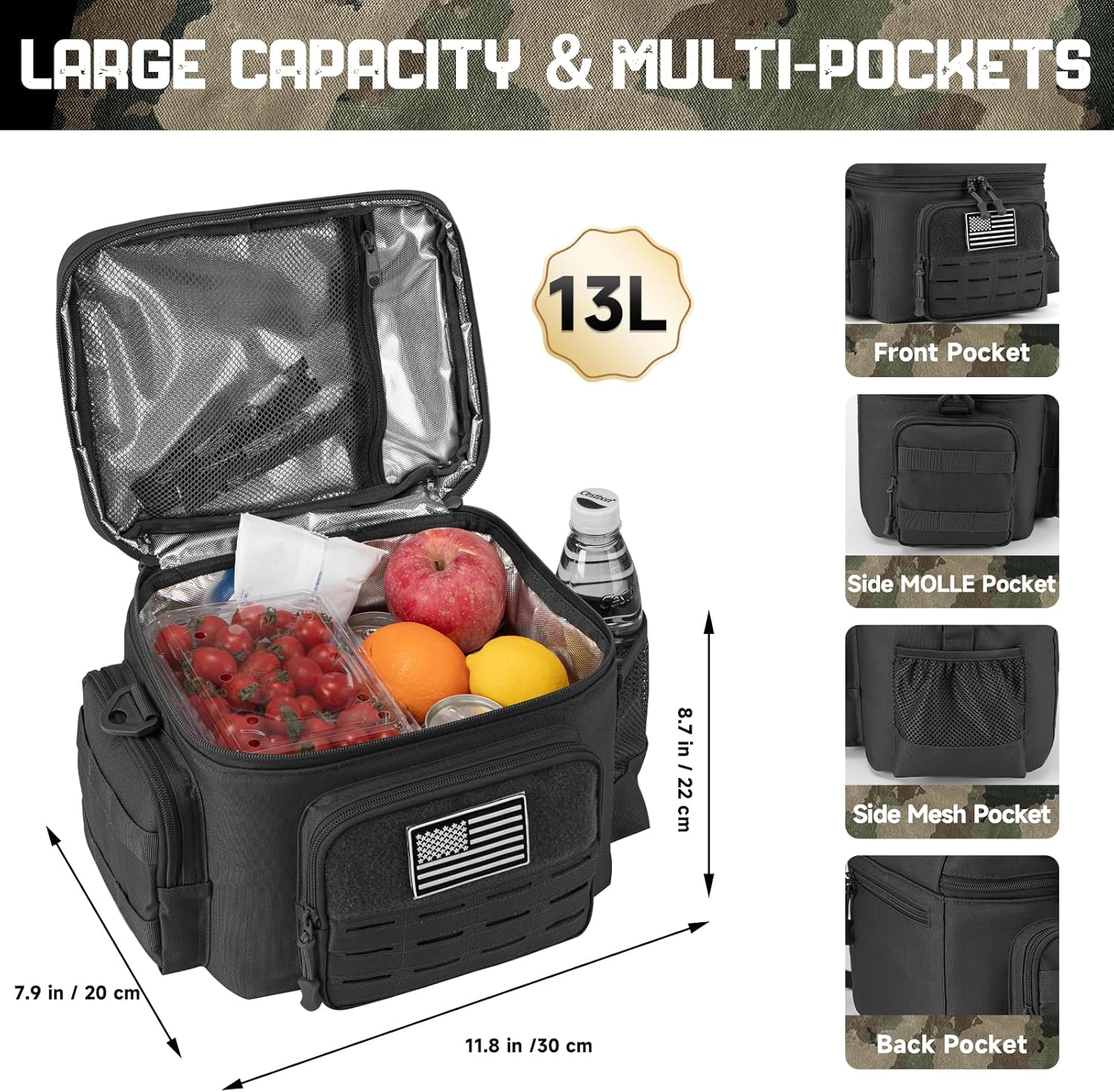 Thumbnail 1 de QT&QY Tactical Lunch Bag 13L 🍱