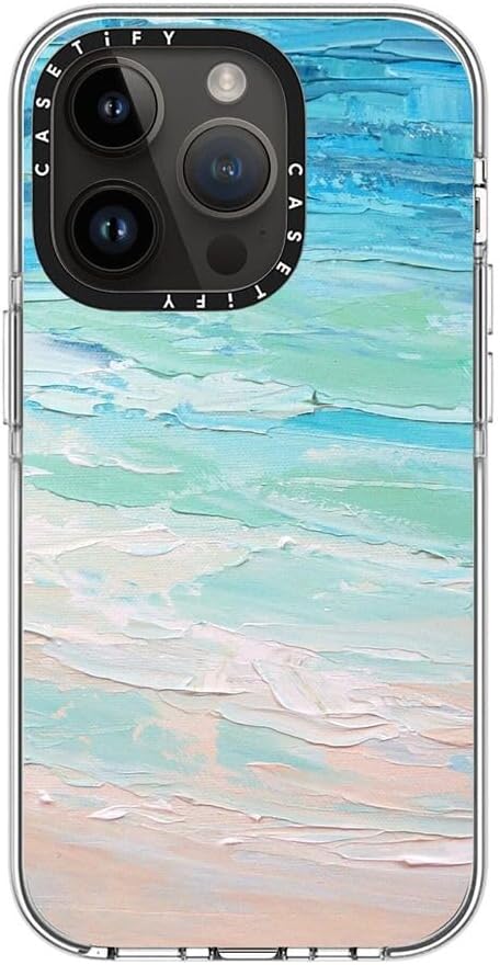 Thumbnail 2 de CASETiFY Clear iPhone 14 Pro Case (Ocean Tides) — Not Yellowing, 6.6 ft Drop Protection, MagSafe Compatible