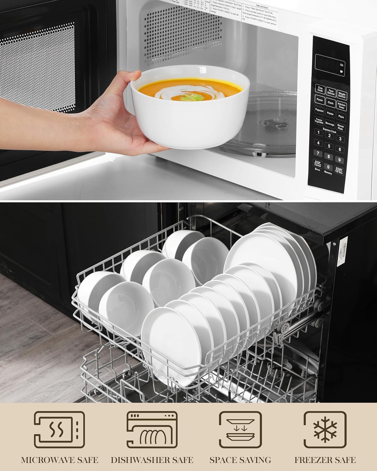 Detalle 2 de MALACASA LEXI 24-Piece Porcelain Set 26 oz