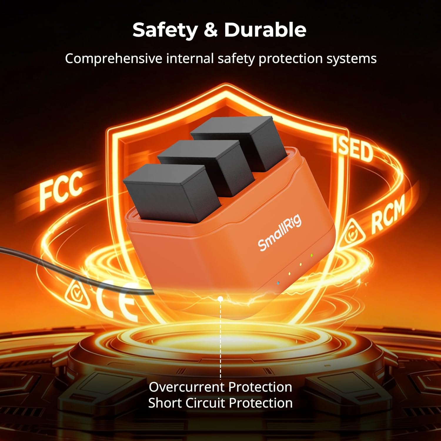 Thumbnail 6 de SmallRig chargeur triple de batterie pour DJI Action 6 / Action 5 Pro / Action 4 / Action 3 et Osmo 360