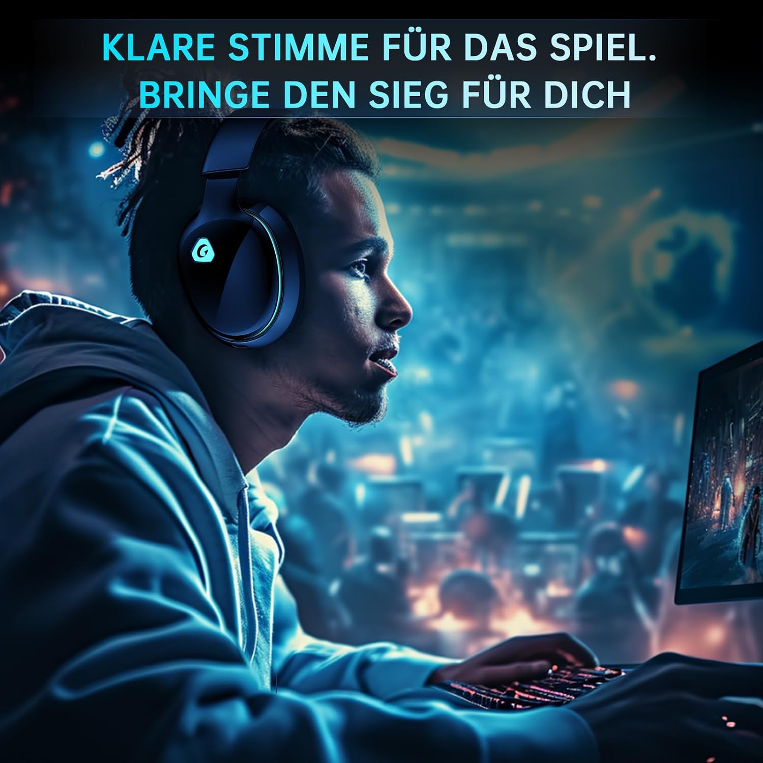 Thumbnail 2 de Gvyugke 2,4 GHz Wireless Gaming Headset – Kabelloser Kopfhörer für PS5, PC, Switch & Mac