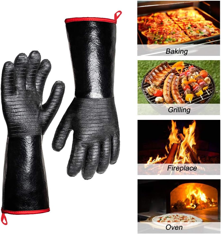 Detalle 2 de Aillary mdk-397 Grill Gloves, 14-Inch Waterproof Neoprene, Heat Resistant