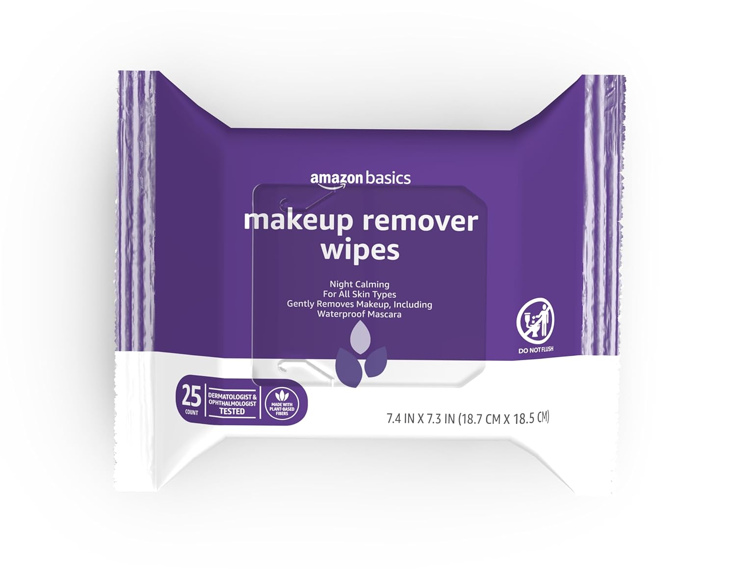 Thumbnail 6 de Amazon Basics Makeup Remover Wipes (Alcohol-Free, Fragrance-Free), 25 Count Pack of 2