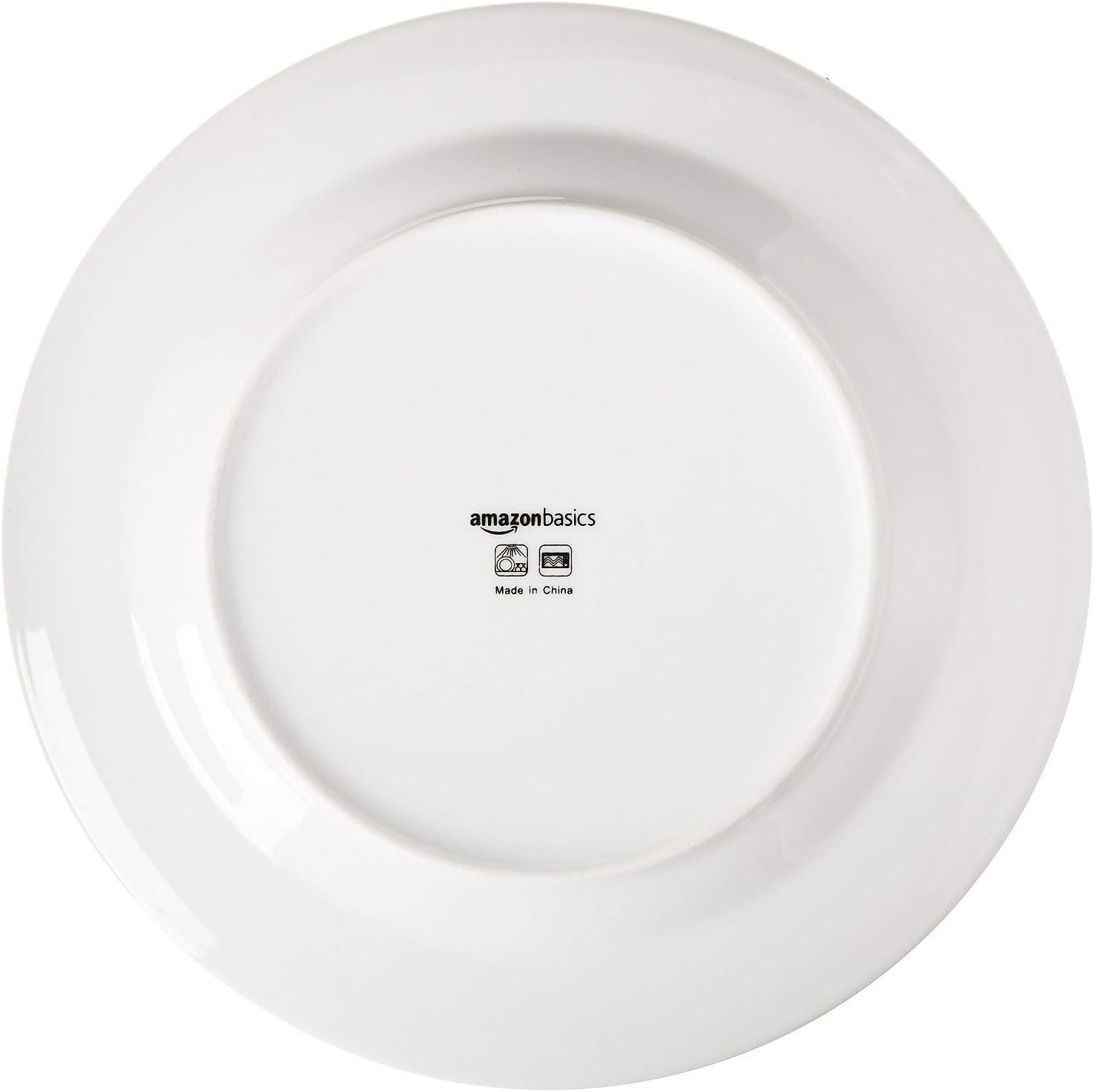 Detalle de Amazon Basics 18-Piece Porcelain Dinner Set for 6 – Microwave, Oven, and Dishwasher Safe