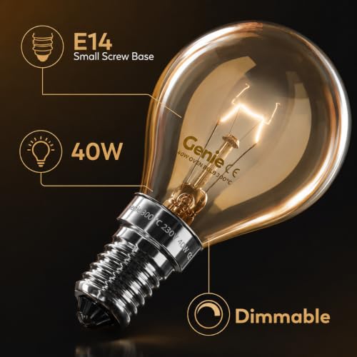 Thumbnail 7 de Genie E14 SES Pygmy Oven Bulbs 40W 230V – Pack of 2 (Oven Rated 300°C)