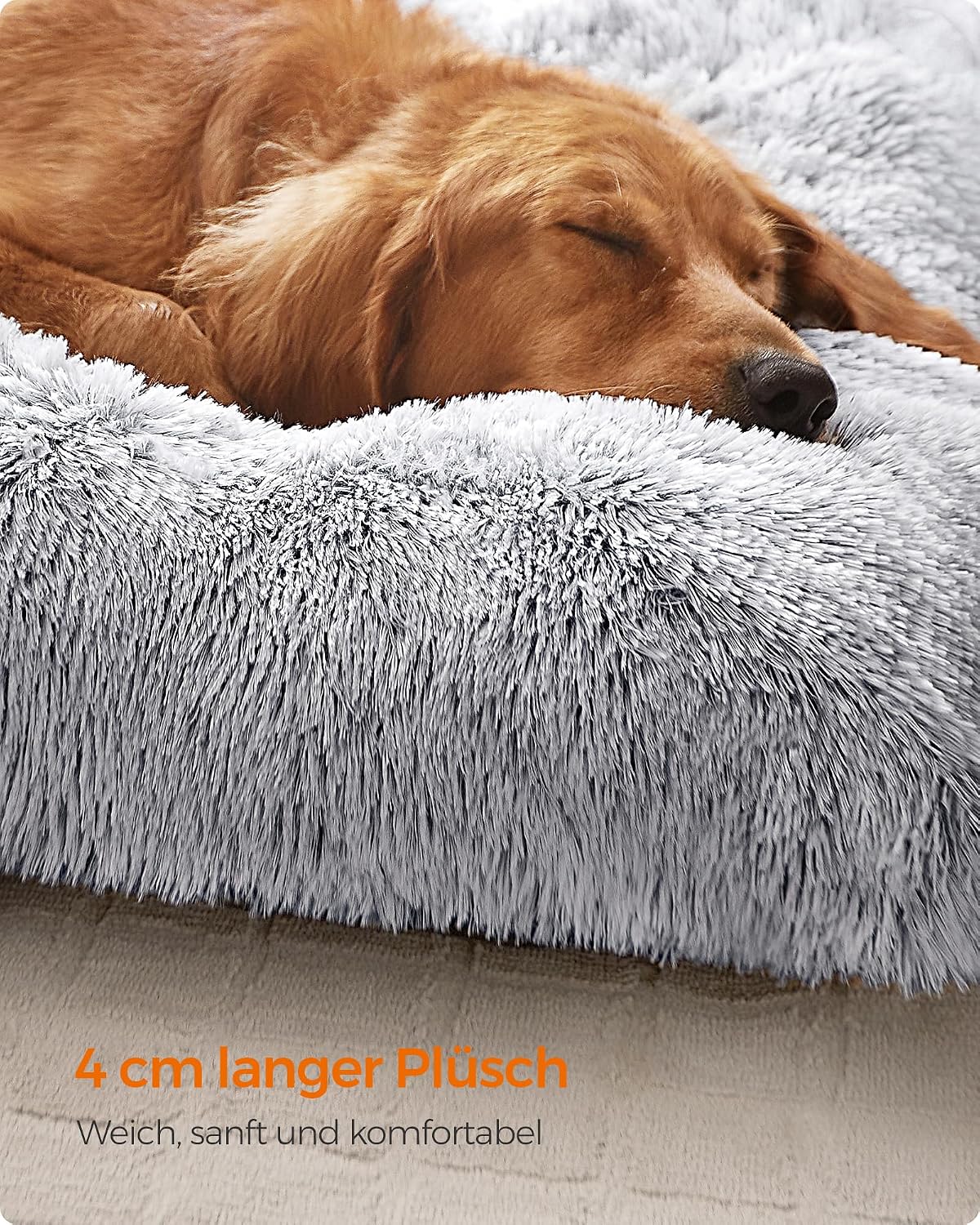 Thumbnail 2 de Feandrea Hundebett/ Hundekissen – Flauschige Matte 140 x 100 cm, Ombré-Grau PGW205G01