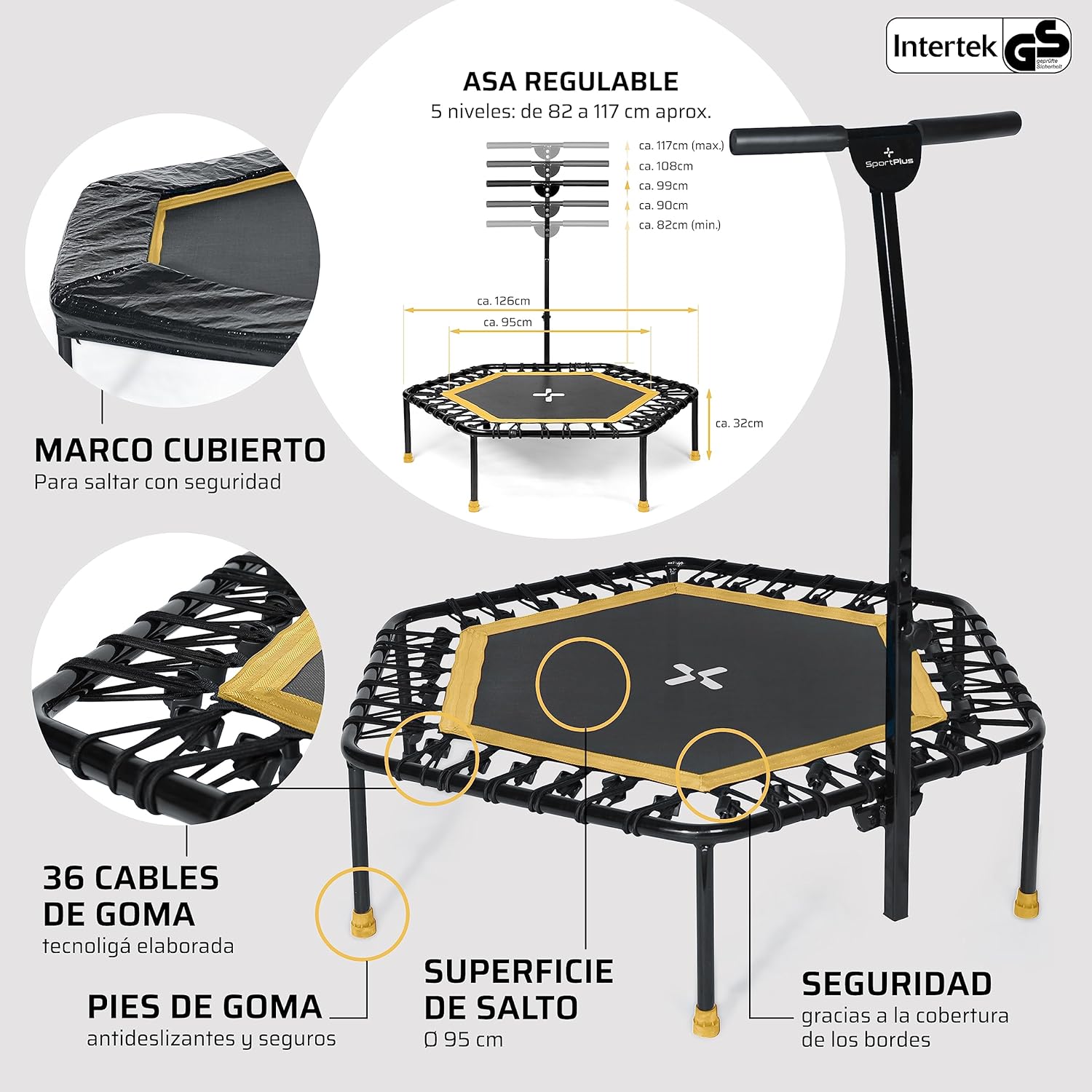 Thumbnail 3 de SportPlus Fitness Trampolin entrenamiento seguro
