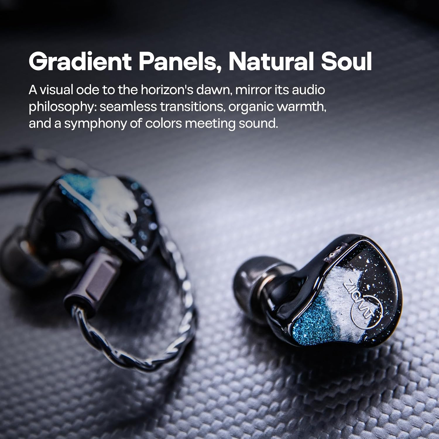 Detalle de Linsoul ZiiGaat Horizon In-Ear Monitor (IEM) wired earbuds with 1DD+2BA+2 planar drivers