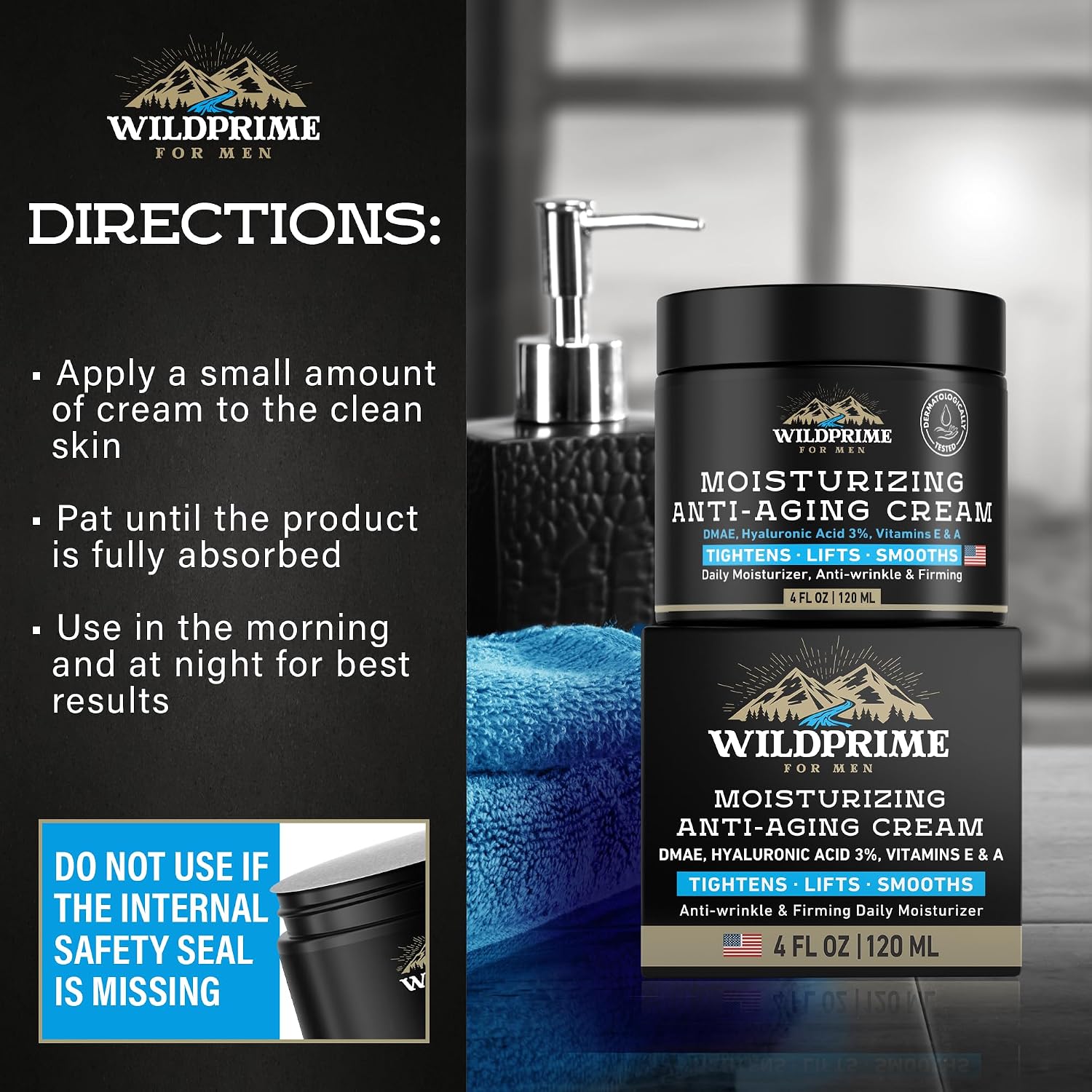 Thumbnail 5 de WildPrime Men's Face Moisturizer Cream — Anti-Aging Hydration with Hyaluronic Acid