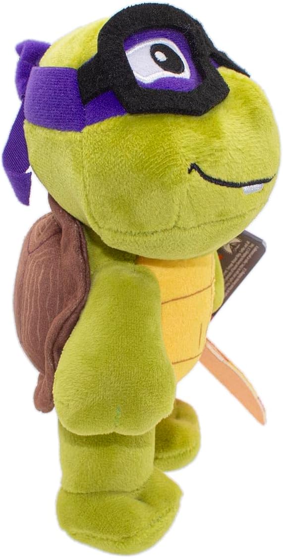Detalle de Mattel HVK30 Turtle Tot Donatello – mjuk plyschfigur, 20 cm