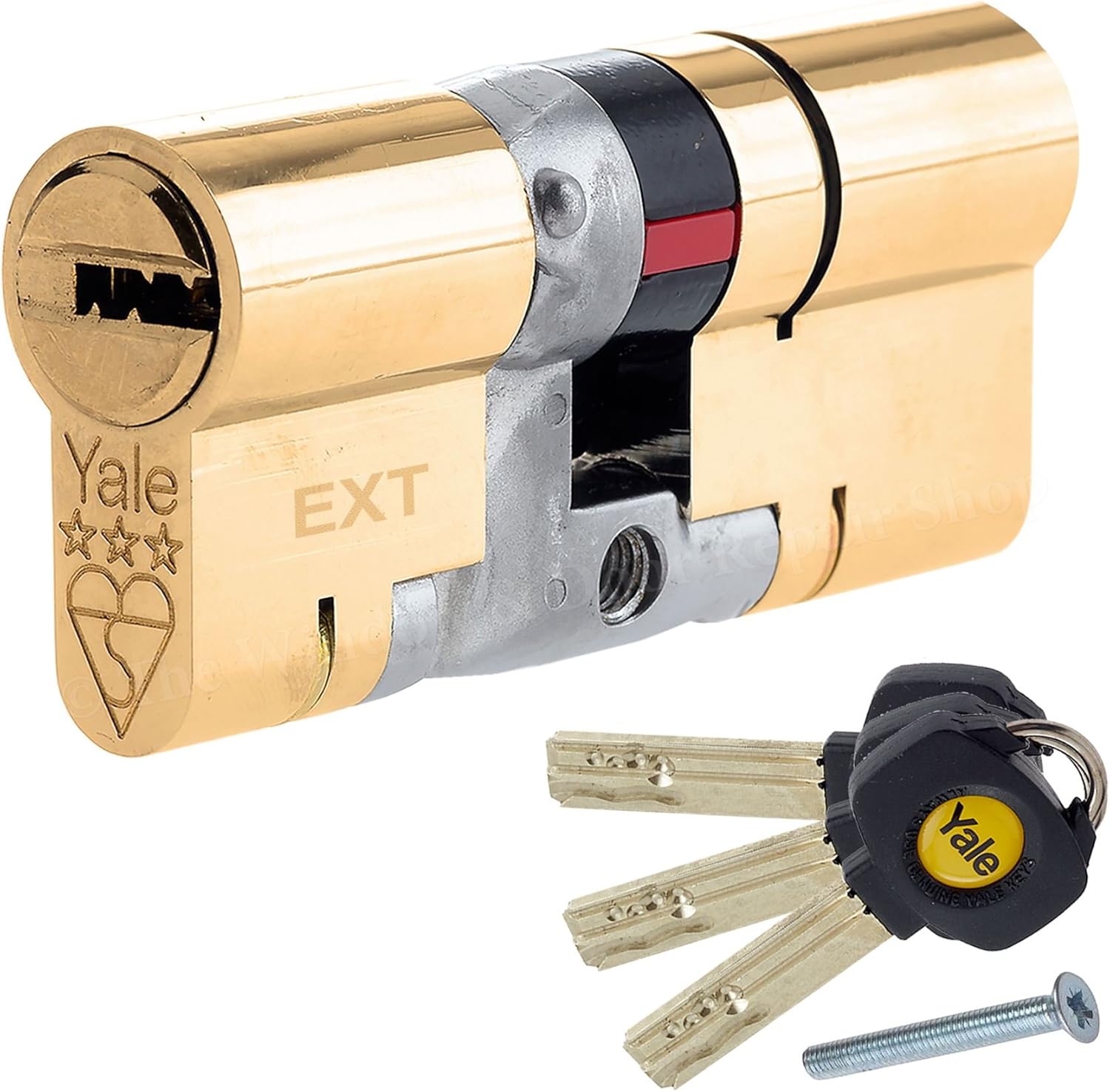 Thumbnail 6 de Yale B-YS3-4555N Anti-Snap 3 Star Euro Double Cylinder (95mm) in Nickel Finish