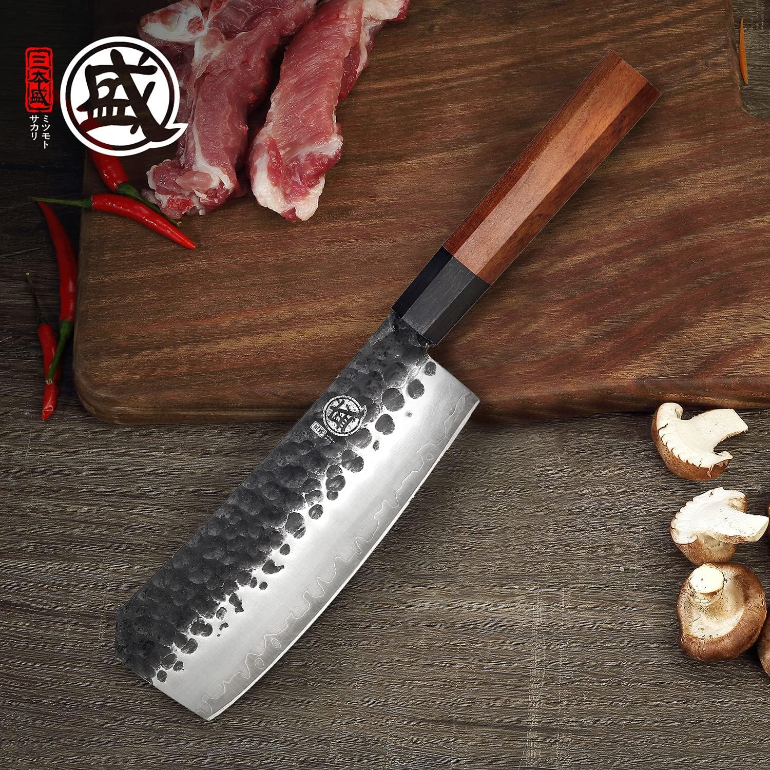 Thumbnail 6 de MITSUMOTO SAKARI Cuchillo Carnicero Profesional 19cm 🍖