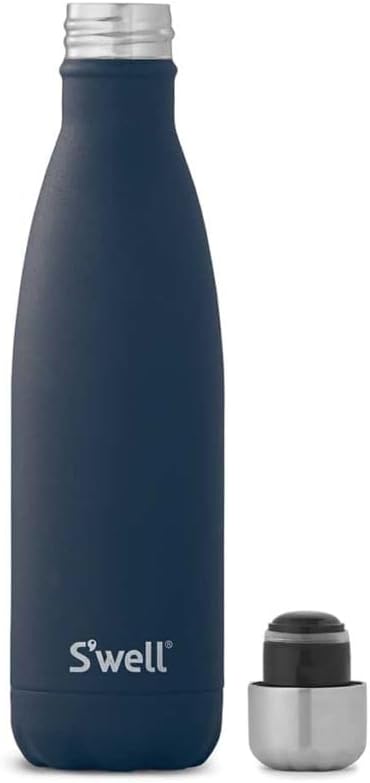 Detalle 2 de S'well Azurite 500ml Insulated Stainless Steel Bottle for Hot and Cold Drinks