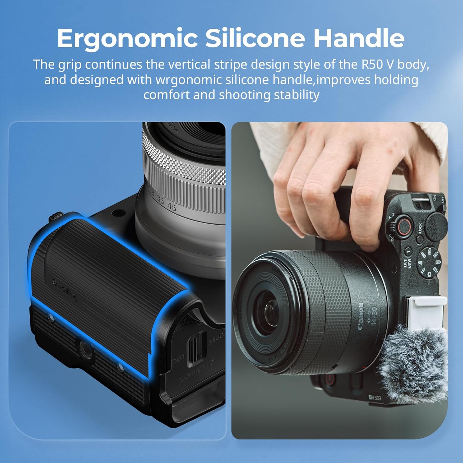 Thumbnail 2 de SmallRig R50 V L-Shape Handgrip (5429) with Arca quick release plate for Canon R50 V
