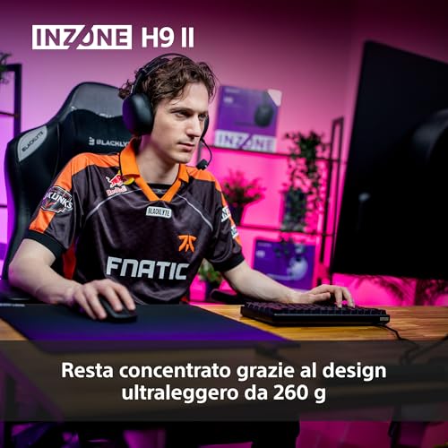 Detalle 2 de Sony INZONE H9 II, cuffie gaming wireless con audio spaziale 360° e ANC