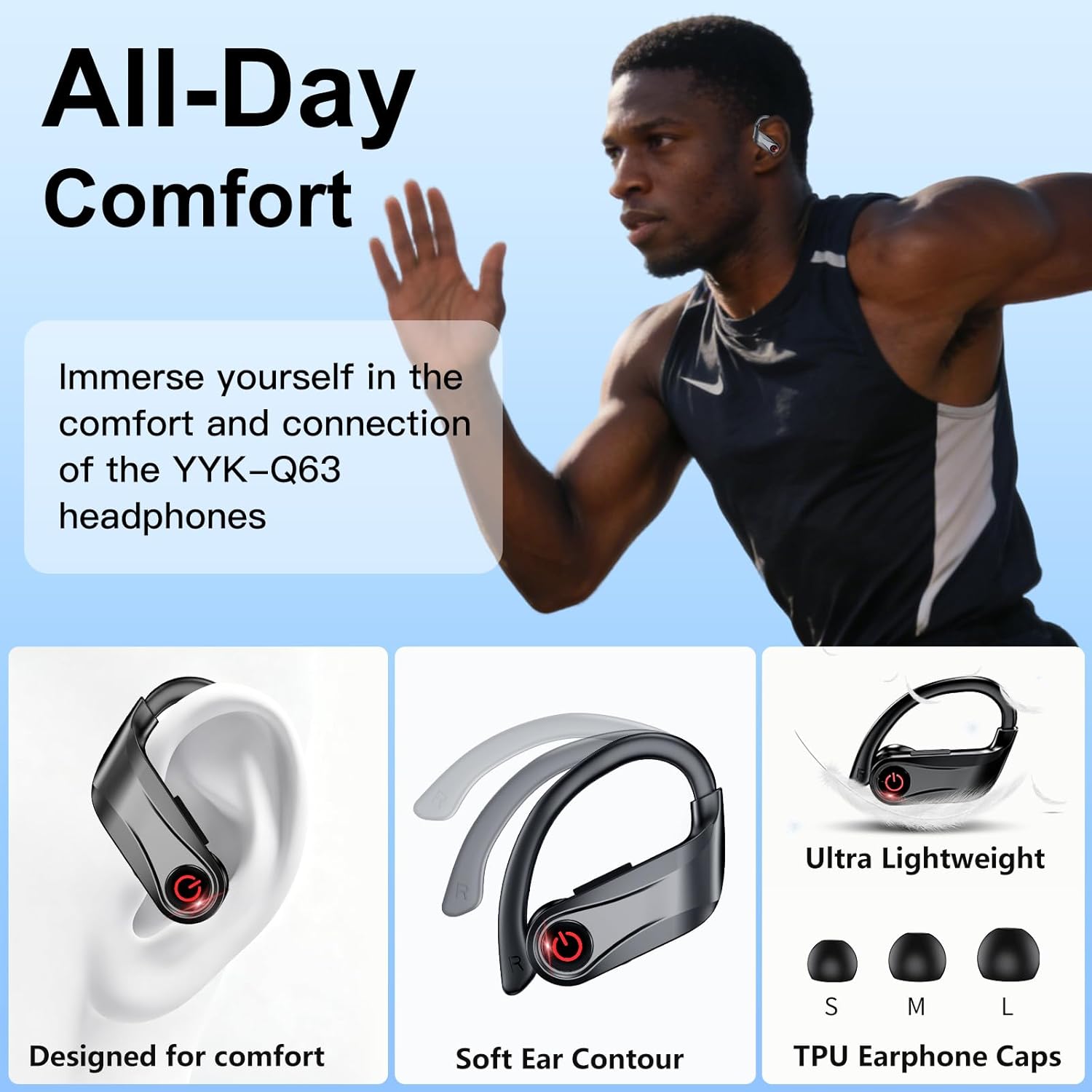 Thumbnail 2 de 2026 Wireless Earbuds with Dual LED Display Case: 120hrs Battery, Bluetooth 6.1, IPX7 Sweat-Ready