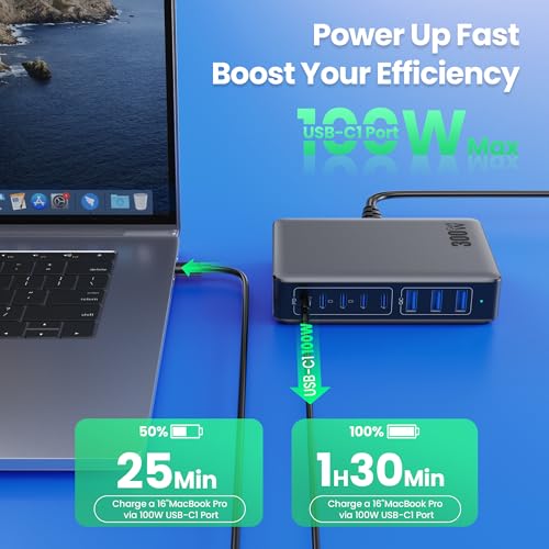 Thumbnail 4 de Cargador USB C 8 Puertos 300W GAN IV ⚡ Compatible MacBook, iPhone