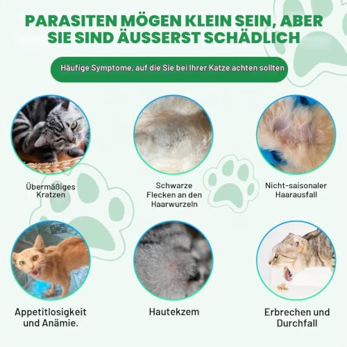 Detalle 2 de Tamiodfo Wurmkur Katze 60ml – Kräuterentwurmer mit Probiotika für Verdauung und Immunität