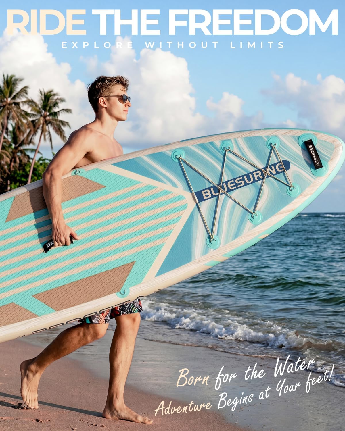 Thumbnail 3 de ATPROSS 10'6" Inflatable Stand Up Paddle Board with Kayak Seat — Extra Wide, 400lbs Capacity