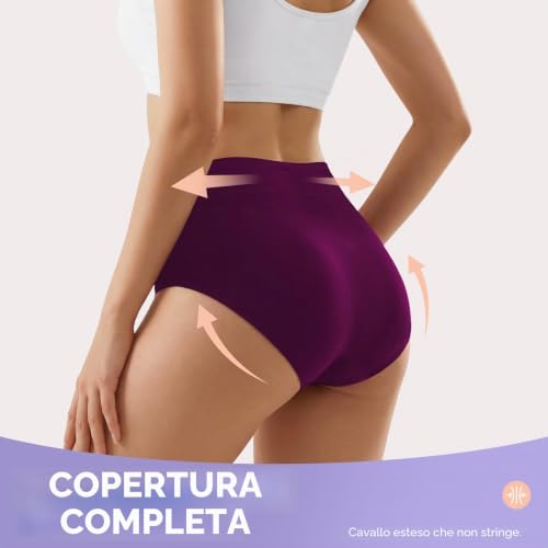 Detalle de IceReco Mutande Donna Cotone Vita Alta Slip Contenitivo Post Parto XXL