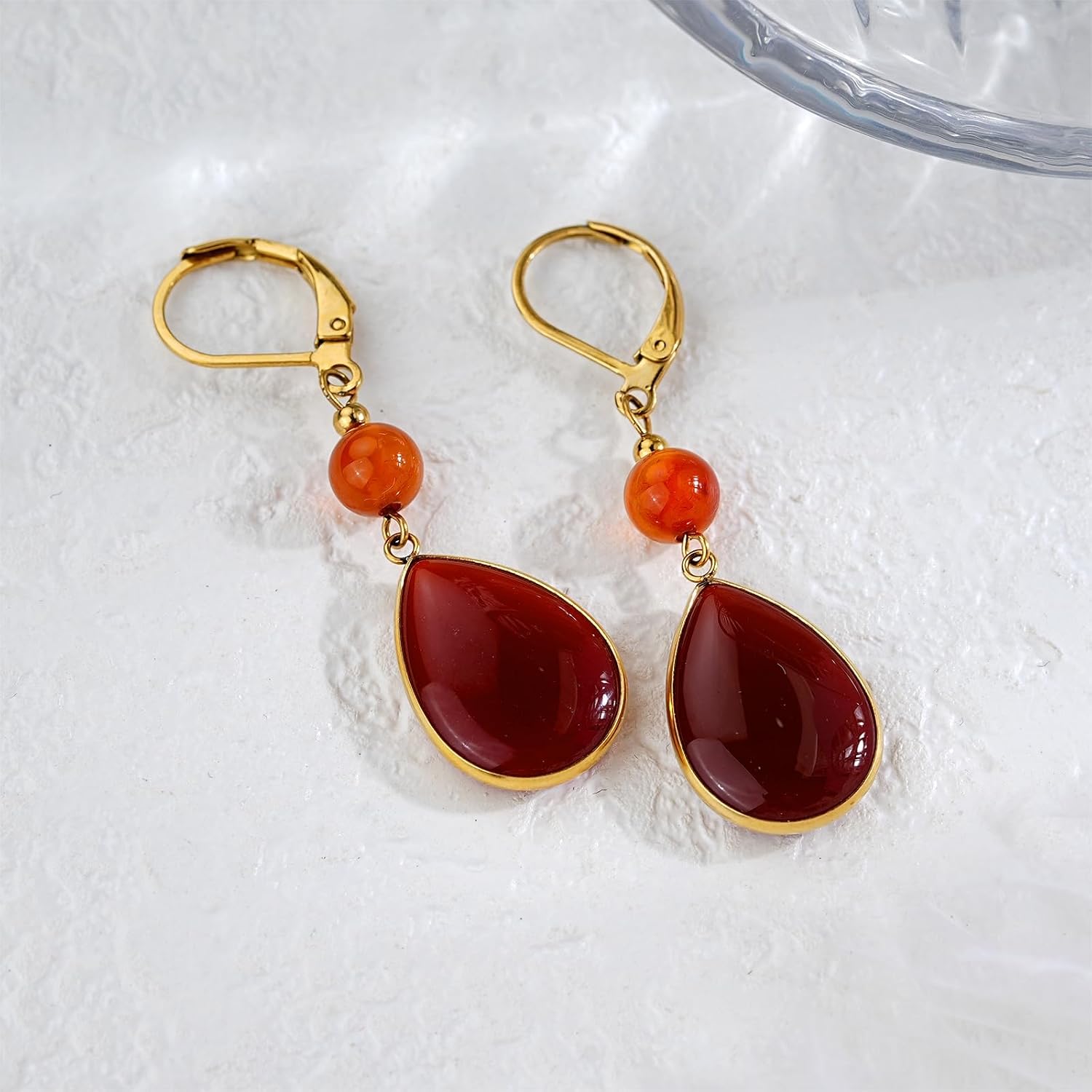 Detalle de TaYolnFaSo Teardrop Earrings, 18k Gold-Plated