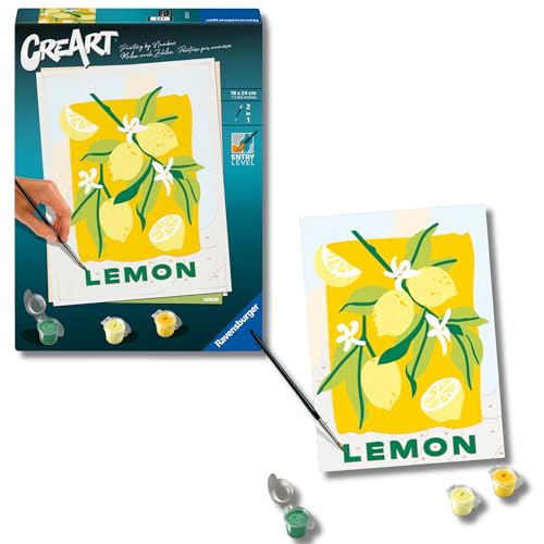 Detalle de Ravensburger CreArt 18x24 cm, peinture par numéros lemon ⚙