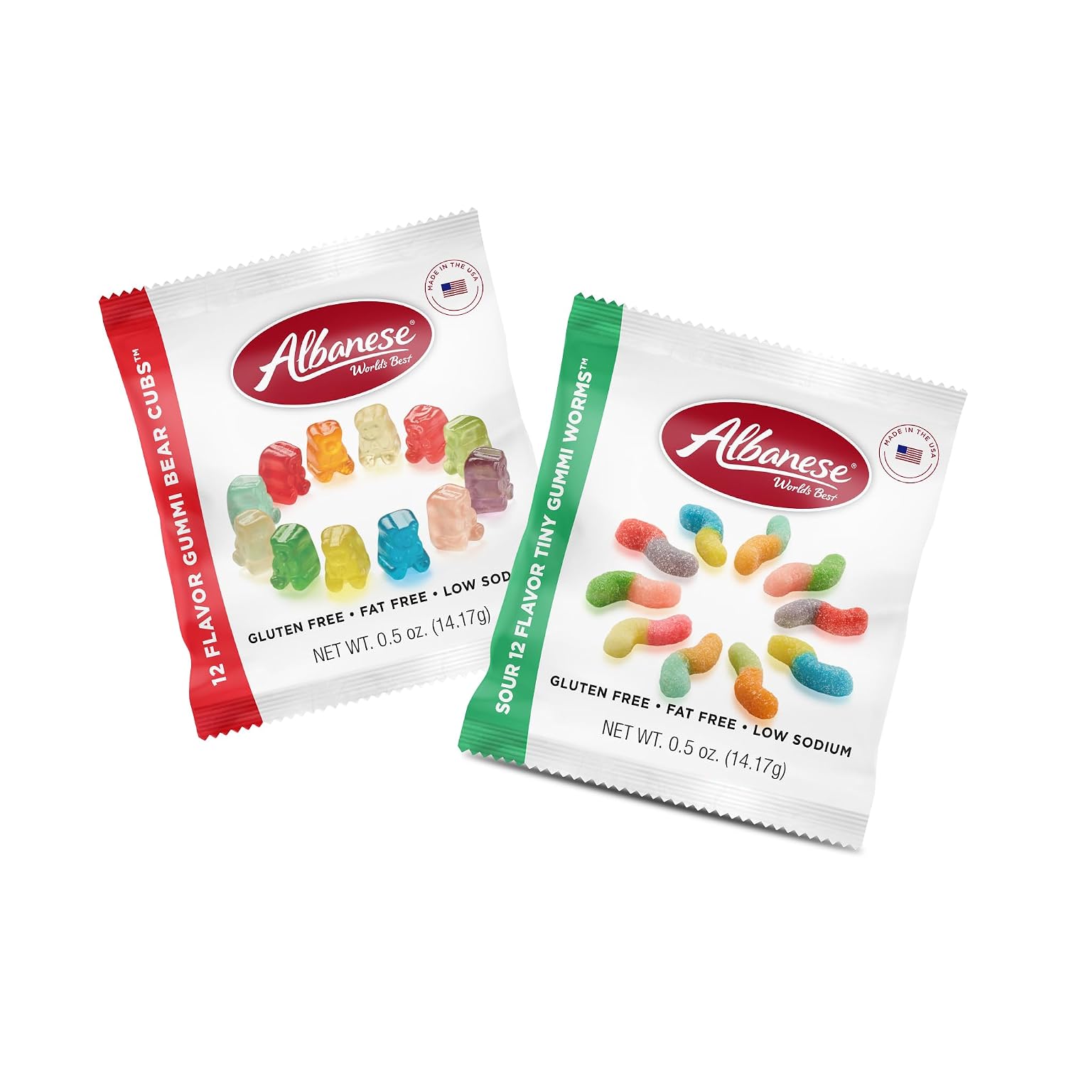 Detalle 1 de Albanese 53552 Sweet & Sour Monster Combo Gummy Candy, 45 Snack Bags