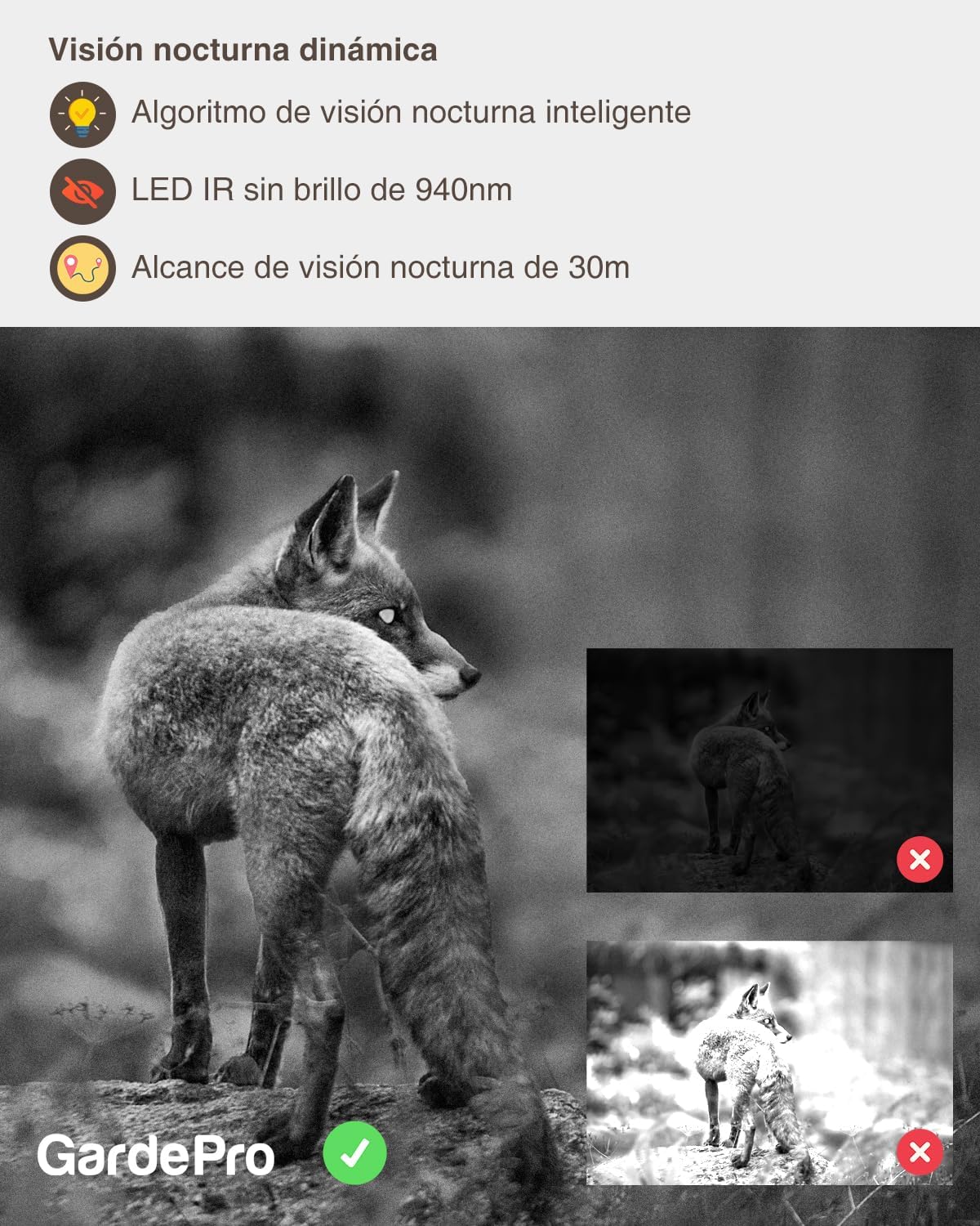 Detalle 2 de GardePro A5 Cámara de Caza 64MP 🎥 Visión Nocturna 30m