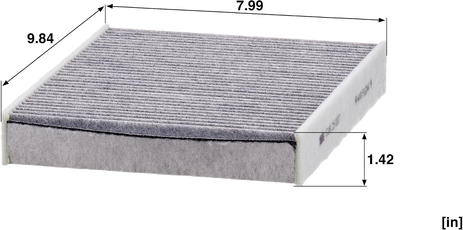 Detalle de MANN-FILTER CUK 25 007 kupéfilter med aktivt kol, rektangulärt pappersfilter