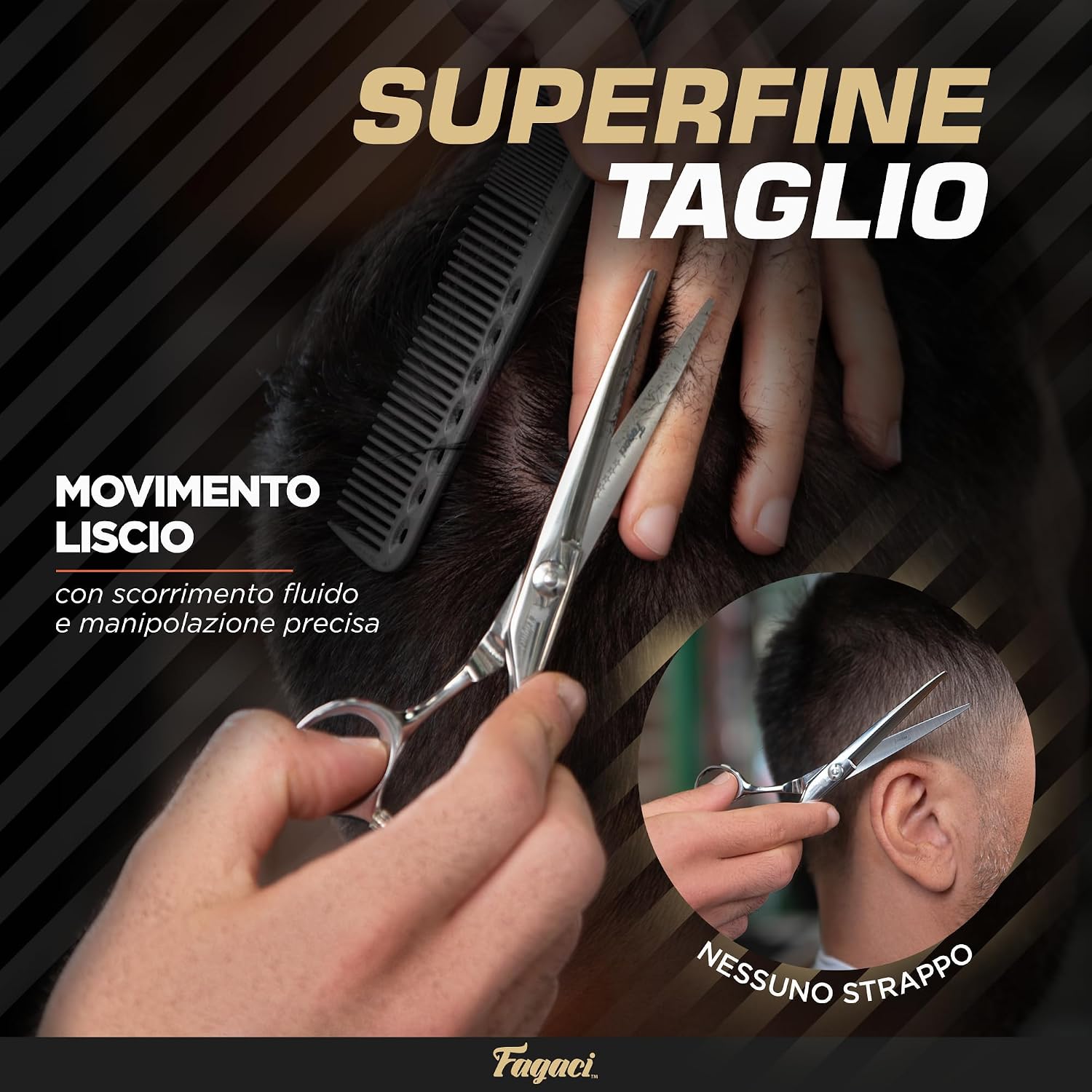 Thumbnail 1 de Fagaci Forbici Parrucchiere Professionali con Lame Affilate 440C – Taglio preciso e durevole