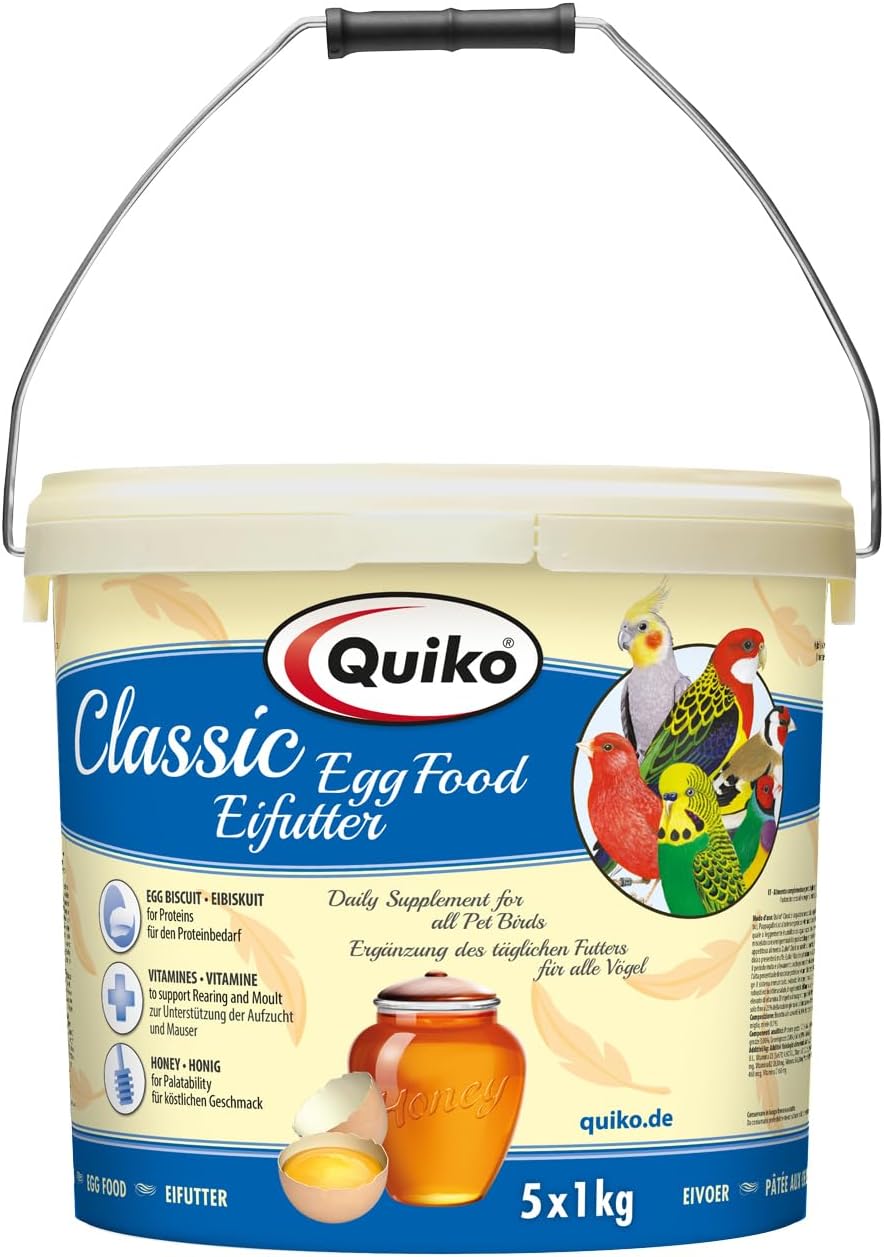 Quiko Classic Eifutter 5Kg – Kraft- und Aufzuchtfutter für alle Ziervogelarten