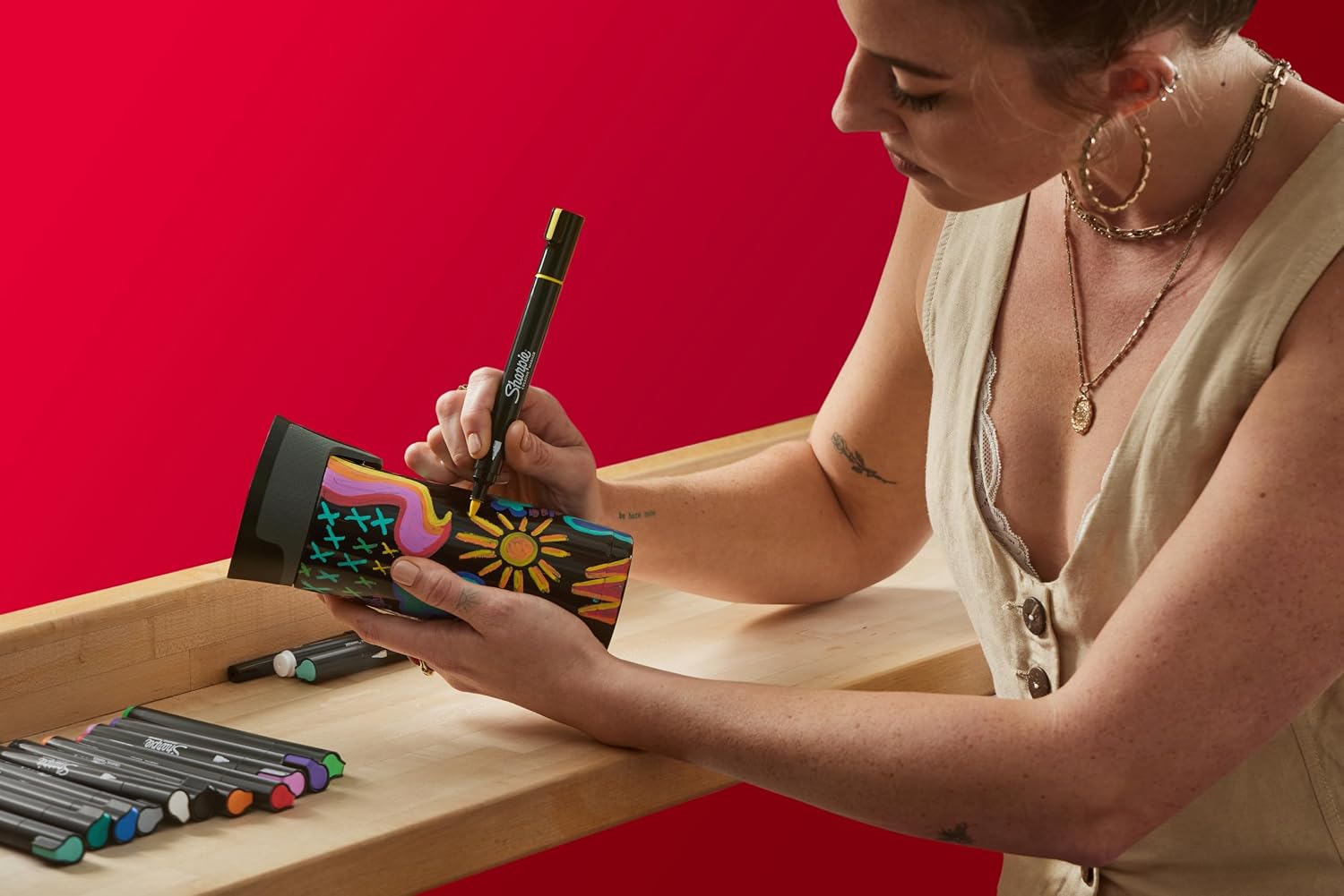 Detalle 2 de Sharpie Creative Marker Acrylic Paint Pens 12-pack 🎨